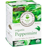 Traditional Medicinals Organic Peppermint Herbal Supplement Tea, 16 count, .85 oz, (Pack of 3)