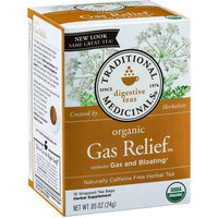 Traditional Medicinals Organic Gas Relief Herbal Supplement Tea, 16 count, .85 oz, (Pack of 3)