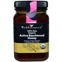 Wedderspoon 100% Raw Organic Active Beechwood Honey, 17.6 oz