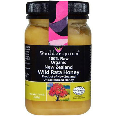 Wedderspoon 100% Raw Organic New Zealand Wild Rata Honey, 17.6 oz