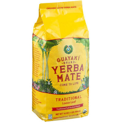 Guayaki Yerba Mate Traditional Loose Leaf Dietary Supplement, 16 oz, (Pack of 3)