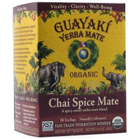 Guayaki Yerba Mate Chai Spice Mate Tea Dietary Supplement, 16 count, 1.41 oz, (Pack of 3)