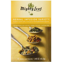 Mighty Leaf Tea Herbal Infusion Tea Variety Artisan Whole Leaf Pouches, 15 count, 1.48 oz, (Pack of 3)