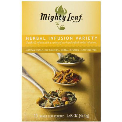 Mighty Leaf Tea Herbal Infusion Tea Variety Artisan Whole Leaf Pouches, 15 count, 1.48 oz, (Pack of 3)