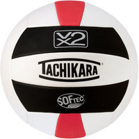 Tachikara SofTec Volleyball Black White Scarlet
