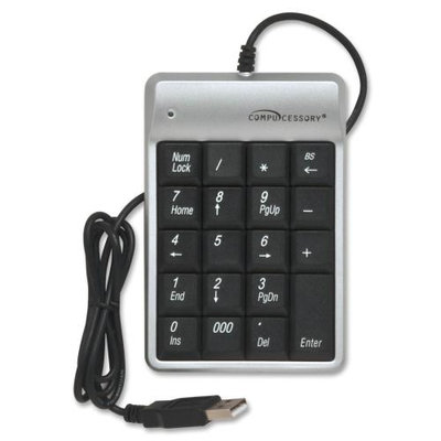 Compucessory Standard Keyboards 34222 Keypad, 2 USB Ports, Plug/Play