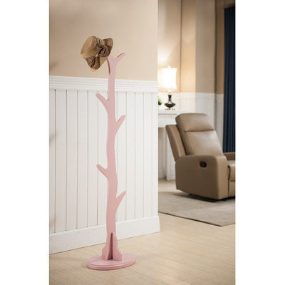 Inroom Designs Coat Rack Color: Pink