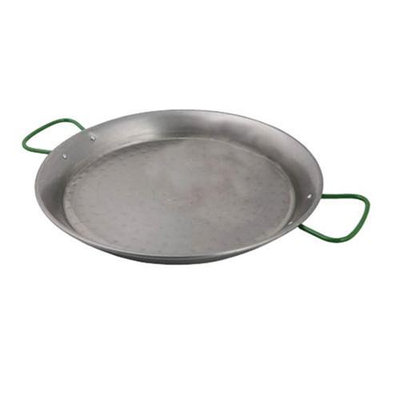 World Cuisine A4172480 Polished Carbon Steel 31.5 Inch Paella Pan