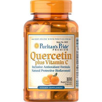 Puritan's Pride 2 Units of Quercetin Plus Vitamin C 250 mg/700 mg-100-Capsules