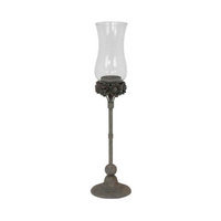 Privilege Iron and Glass Hurricane, Hurricane, Iron, Metal, Traditional, Grey