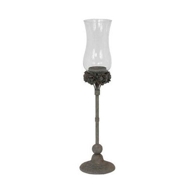 Privilege Iron and Glass Hurricane, Hurricane, Iron, Metal, Traditional, Grey
