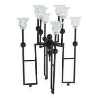 A & B Home Group Inc A & B Home Group, Inc Metal and Glass Candelabra
