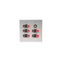 Comprehensive Wallplate with 5 Binding Posts and 1 RCA Connector