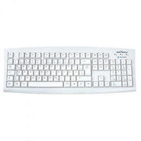 Seal Shield Medical Grade International Keyboard with Quick Connect, Dishwasher Safe and Antimicrobial, QWERTZ ISO, USB, White