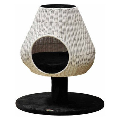 Go Pet Club 24.5 in. Handcrafted PE Rattan Wicker Cat Tree