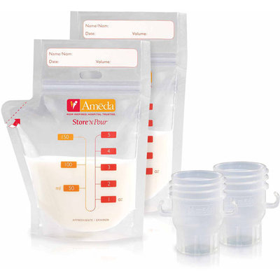 Ameda Store N Pour Breast Milk Storage Bags Getting Started Kit - 20 Count