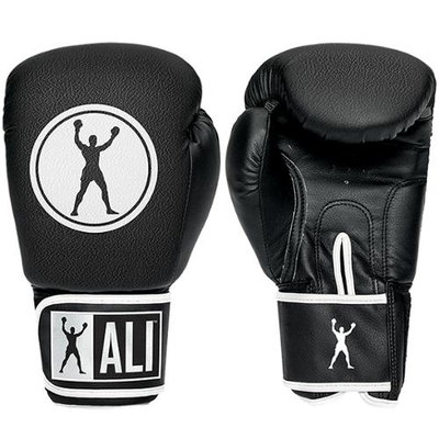 Ali Synthetic Leather Boxing Gloves - 10 oz. - Black