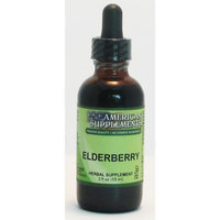 Elderberry No Chinese Ingredients American Supplements 2 oz Liquid