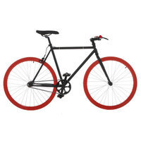 Vilano Fixed Gear Fixie Single Speed Road Bike Color: Black/Red, Frame Size: 58cm