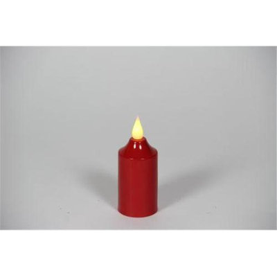Delighted Home MC-MVR Hand-Waxed Battery-Operated Red MC Votive Candle