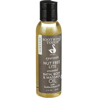 Soothing Touch Bath Body and Massage Oil - Organic - Ayurveda - Nut Free Lite - Unscented - 4 oz