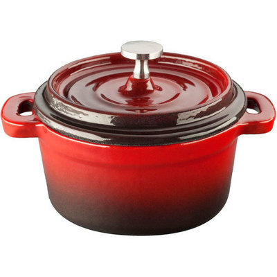 La Cuisine 0.31-qt. Cast Iron Mini Round Casserole Color: Black