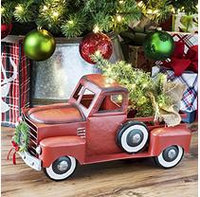 Member's Mark Red Holiday Vintage Metal Truck with Lighted Accents