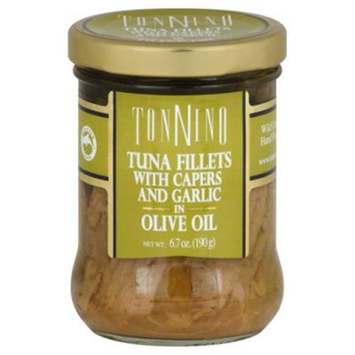 Tonnino Tuna Fillets with Capers and Garlic in Olive Oil 6.7 oz