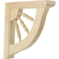 Ekena Millwork 1.5-in x 7-in Red Oak Andrea Wagon Wheel Wood Corbel