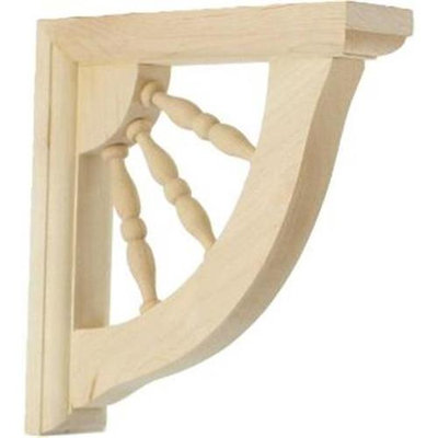 Ekena Millwork 1.5-in x 7-in Red Oak Andrea Wagon Wheel Wood Corbel