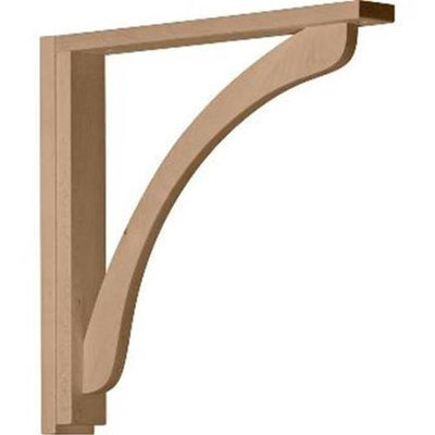 Ekena Millwork 2.5-in x 17.25-in Maple Reece Shelf Wood Corbel