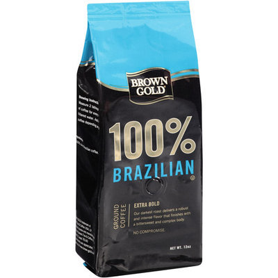 Brown Gold 100% Brazilian Extra Bold Ground Coffee, 12 oz