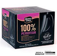 Mother Parkers Tea & Coffee Inc. Brown Gold 100% Peruvian Coffee RealCups - 48 ct.