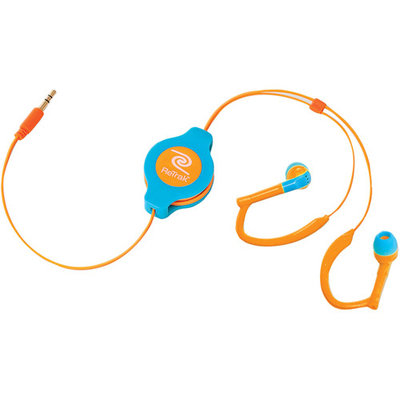 RETRAK ETAUDWPKRL Retractable Sports Wrap Earbuds (Neon Pink/Purple)