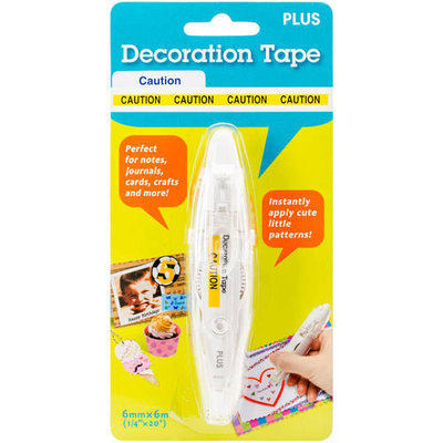 Plus Corporation Decoration Stamp Roller-Caution Tape