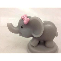 De Yi Enterprise De Yi 11007-PK Safari Elephant Candle Favors in Pink