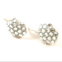 Crystal Case Silver Crystal Rhinestone Earphones Earbuds MP3 3.5mm BLING!