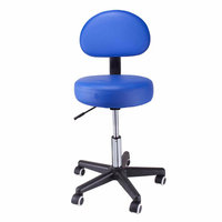 Sivan Health & Fitness Sivan Health and Fitness Pneumatic Rolling Back Rest Stool, Blue