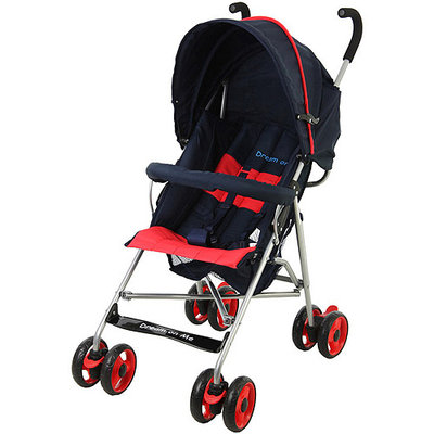 Dream On Me Large Canopy Single Baby Stroller, Black