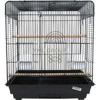 Yml Flat Top Small Table Top Bird Cage Color: Black