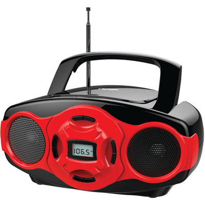 Naxa Red NPB-264 Portable Mini MP3/CD AM/FM Radio and USB Player Boombox