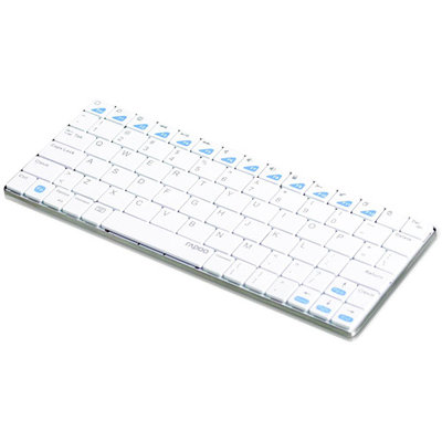 Shenzhen Rapoo Technology Co. Rapoo E6300 Bluetooth Ultra-slim Keyboard for Apple iPad, White