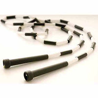 US Games 6' Black with White Segmented Skip Rope