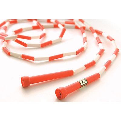 US Games 10' Red with White Segmented Skip Rope