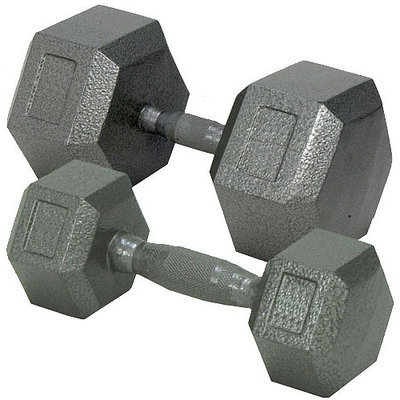 Champion Barbell 40 lbs. Solid Hex Dumbell with Ergo Grip