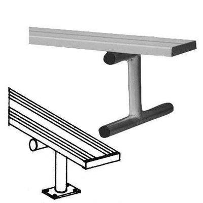 Sport Supply Group 8' Heavy Duty Surface Mount Aluminum Bench without Back