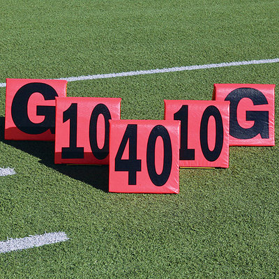 Pro Down 1249354 Improved DayNight Sideline Markers 5pc Football Field Equipment