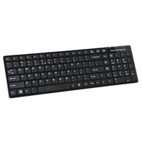 Monoprice K3 Chocolate Style USB Keyboard - Black - Cable - Black - USB - 104 Key - Computer