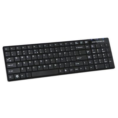 Monoprice K3 Chocolate Style USB Keyboard - Black - Cable - Black - USB - 104 Key - Computer