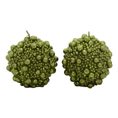 Fantastic Craft Ball Candle Novelty Candle Color: Green
